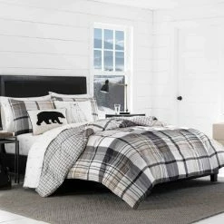 Budget ❤️ Plaid Normandy Reversible Comforter Set - Eddie Bauer 🌟