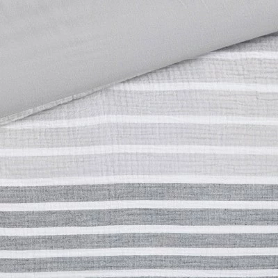 Brand new β Urban Habitat Evan Woven Stripe Cotton Gauze Comforter Set Gray π 6 Brand new β Urban Habitat Evan Woven Stripe Cotton Gauze Comforter Set Gray π - Image 6