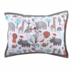 Hot Sale 👏 Bacati - Safari Animals Aqua/Orange/Gray 5 pc Toddler Bedding Set ✔️ -Bedding Sets & Collections Sales Shop unnamed file 5194
