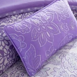 Buy 🤩 Mi Zone Angela Polka Dot Floral Comforter Set - Purple 🌟 -Bedding Sets & Collections Sales Shop unnamed file 5241