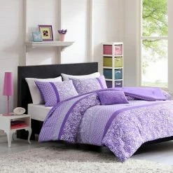 Buy 🤩 Mi Zone Angela Polka Dot Floral Comforter Set - Purple 🌟 -Bedding Sets & Collections Sales Shop unnamed file 5243