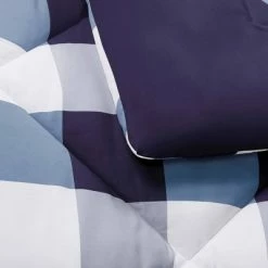 New π Truly Soft Everyday Buffalo Plaid Comforter Set Khaki/white π