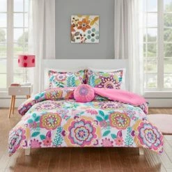 Best deal π Mi Zone Pink Cora Floral Comforter Set βοΈ