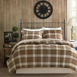 Buy 👍 Woolrich Lumberjack Classic Quilting Soft and Cozy Microfiber Solid Reverse Down Alternative Comforter Set Multicolored 💯