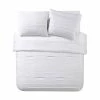 Discount 🛒 Cotton Lyocell Pleated Comforter Set - Avery Homegrown White 🧨