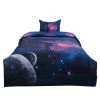 Budget 🤩 2 Pcs Polyester Twin Galaxies All-season Reversible Bedding Sets Galaxies Fuchsia - PiccoCasa ❤️