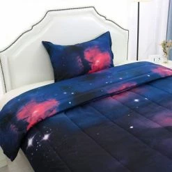 Budget 🤩 2 Pcs Polyester Twin Galaxies All-season Reversible Bedding Sets Galaxies Fuchsia - PiccoCasa ❤️ -Bedding Sets & Collections Sales Shop unnamed file 5580
