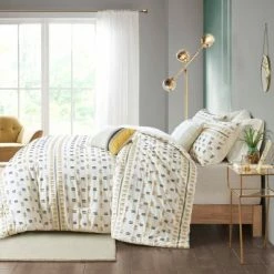 Outlet 🌟 Urban Habitat King/California King Ari 5 Piece Cotton Jacquard Comforter Set - Yellow 🎁 -Bedding Sets & Collections Sales Shop unnamed file 5647