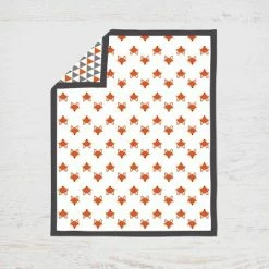 Cheap ❤️ Bacati - Playful Fox Orange Gray 3 pc Crib Bedding Set ⌛