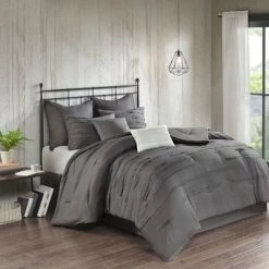 Hot Sale ⭐ 510 Design 8pc Jaine Comforter Set Gray ❤️
