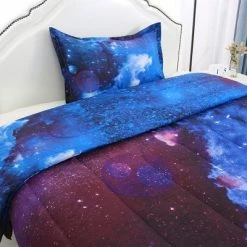Cheapest ✨ 2 Pcs Polyester Twin All-season Galaxies Reversible Bedding Sets Galaxies Dark Blue - PiccoCasa ✨ -Bedding Sets & Collections Sales Shop unnamed file 5884