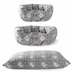 Deals 😍 PetShop by Fringe Studio Pillow Dog Bed with Polyfill Round Cuddler - Gray ✔️