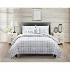 New 🎉 Farmhouse Princeton Comforter Set - VCNY White/gray ⭐