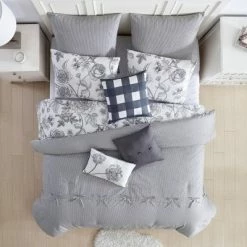 Discount 😀 Marie Claire 8 Piece Microfiber Reversible Comforter Set, Demi. ⌛