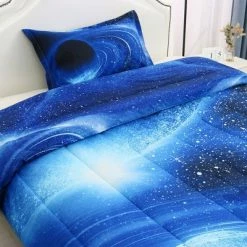Promo 🎁 2 Pcs Polyester Twin Galaxies All-season Reversible Bedding Sets Galaxies White Blue - PiccoCasa 🧨 -Bedding Sets & Collections Sales Shop unnamed file 6101