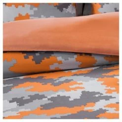 Flash Sale ✔️ Mi Zone Jacob Camo Print Comforter Set - Orange 🛒 -Bedding Sets & Collections Sales Shop unnamed file 6168