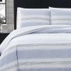 Best deal ❤️ Stripe Flannel Comforter Set Blue/White - London Fog ✨