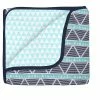 Best deal 🌟 Bacati - Boys Triangles Aqua Navy 10 pc Crib Bedding Set with 4 Swaddling Blankets 😀
