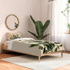 Outlet π Aleeya Jones Green and Black Leaves Comforter Set - Deny Designs π