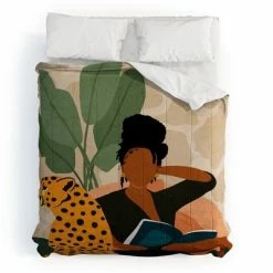 Brand new 🔥 Domonique Brown Stay Home No. 1 Comforter Set - Deny Designs ⭐ -Bedding Sets & Collections Sales Shop unnamed file 6386