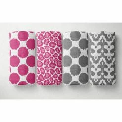 Buy ✨ Bacati - Ikat Dots Leopard Pink Grey Muslin Girls 8 pc Crib Set with Crib Rail Guard ✔️ -Bedding Sets & Collections Sales Shop unnamed file 6397