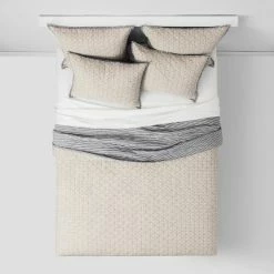 Flash Sale 🧨 Floral Yarn Dye Stripe Bedding Collection Blue - Threshold™ 🔥