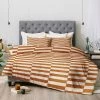 Deals 🧨 Little Arrow Design Co Aria Rectangle Tiles Comforter Set - Deny Designs Orange 👏