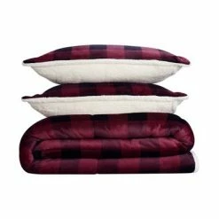 Discount 👏 Cozy Plush Buffalo Plaid Comforter Set - Serta Black 👏 -Bedding Sets & Collections Sales Shop unnamed file 6485