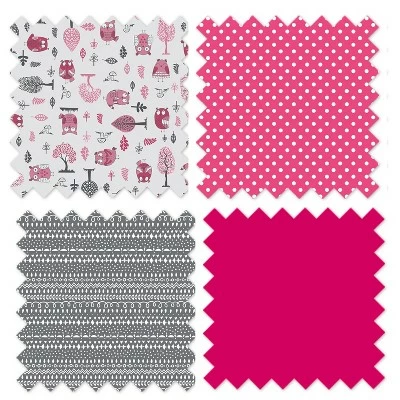 Cheap 🧨 Bacati - Owls in the Woods Pink Fuschia Gray 4 pc Toddler Bedding Set 💯 3 Cheap 🧨 Bacati - Owls in the Woods Pink Fuschia Gray 4 pc Toddler Bedding Set 💯 - Image 3