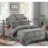 Budget 🧨 Elegant Comfort Luxury Softest, Coziest 8-PIECE Bed-in-a-Bag Bamboo Pattern Comforter Set - Silky Soft Complete Set Includes Bed Sheet Set with Double Sided Storage Pockets ✨
