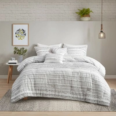 Deals π Urban Habitat Jordan Cotton Clip Jacquard 5pc Comforter Set Gray π 3 Deals π Urban Habitat Jordan Cotton Clip Jacquard 5pc Comforter Set Gray π - Image 3