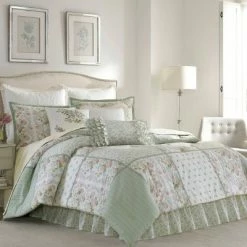 Buy ❤️ Green Harper Comforter Set - Laura Ashley ⌛