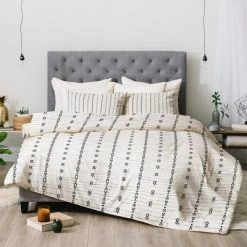 Best reviews of 👍 Holli Zollinger French Geometric Stripe Comforter Set - Deny Designs White/black 👍