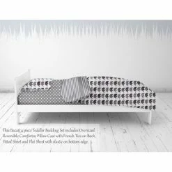 Budget 🌟 Bacati - Elephants White/Gray 4 pc Toddler Bedding Set 😍