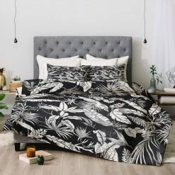 Discount 🛒 Marta Barragan Camarasa Jungle BW Comforter Set - Deny Designs Black/white ⭐