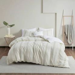 Coupon 🔔 Camden Organic Cotton Yarn Dyed Oversized Comforter Cover Set- Clean Spaces Taupe 🤩 -Bedding Sets & Collections Sales Shop unnamed file 7077