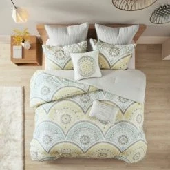Cheap 🔥 Urban Habitat Yellow Leyla 100% Cotton Printed 7pcs Comforter Set ⌛ -Bedding Sets & Collections Sales Shop unnamed file 7279
