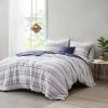 Discount 🎉 Ansley Striped Organic Cotton Yarn Dyed Comforter Set- Clean Spaces Gray ✔️