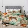 Discount 🔔 83 Oranges Tropical and Tigers Comforter Set - Deny Designs Green 🔥
