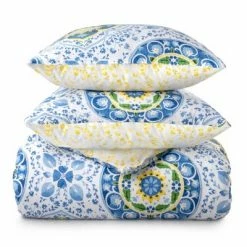 Brand new 💯 Aria Cotton Percale Comforter Set - Martha Stewart Blue 🔥