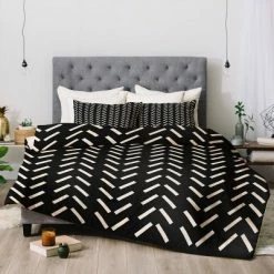 Best reviews of 😀 Nick Quintero Herringbone Comforter Set - Deny Designs Black/white 😍