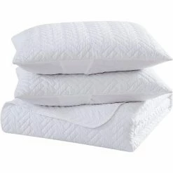 Top 10 🔔 The Nesting Company Birch Bedding Collection Embossed Quilt Coverlet Bedspread 3 Piece Set with 2 Pillow Shams Luxuriously Soft Lightweight 💯