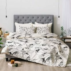 Cheap ⭐ CayenaBlanca Lines Comforter Set White/Black - Deny Designs 👏