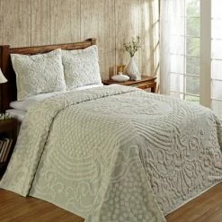 Buy 🎁 Florence Collection 2-Piece 100% Cotton Tufted Unique Luxurious Medallion Design Bedspread Set - Better Trends 🤩 -Bedding Sets & Collections Sales Shop unnamed file 756