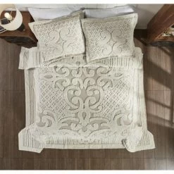 Budget βοΈ Serenity Collection 100% Cotton Tufted Unique Luxurious Bedspread Set - Better Trends β¨