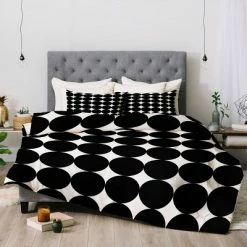 Buy ✨ Natalie Baca Mod Polka Dot Comforter Set - Deny Designs Black/white 😀