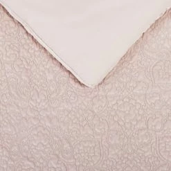 Deals 🔔 Charisma Melange Quilted Velvet 3 Piece Comforter Set - Pink 😍