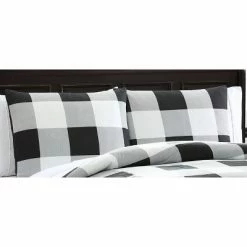 Promo β Buffalo Plaid Comforter Set - Geneva Home Fashion Gray/white π