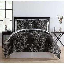 Best Pirce ❤️ 8pc Leaf Bed in a Bag Comforter Set Black & White - VCNY Home 🔔 -Bedding Sets & Collections Sales Shop unnamed file 8069