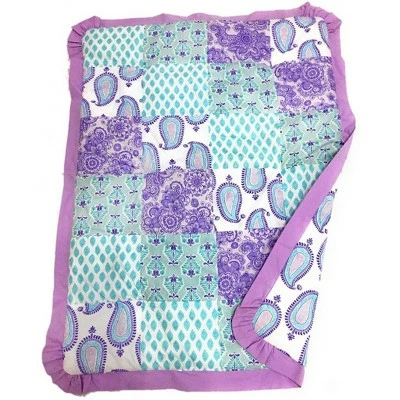 Hot Sale π Bacati - Paisley Isabella Purple Lilac Aqua 10 pc Crib Bedding Set with 2 Crib Fitted Sheets π 1 Hot Sale π Bacati - Paisley Isabella Purple Lilac Aqua 10 pc Crib Bedding Set with 2 Crib Fitted Sheets π